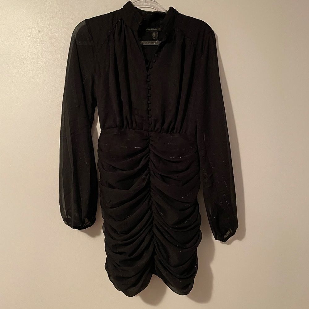 NWT! House of Harlow 1960 Black Lurex Dress